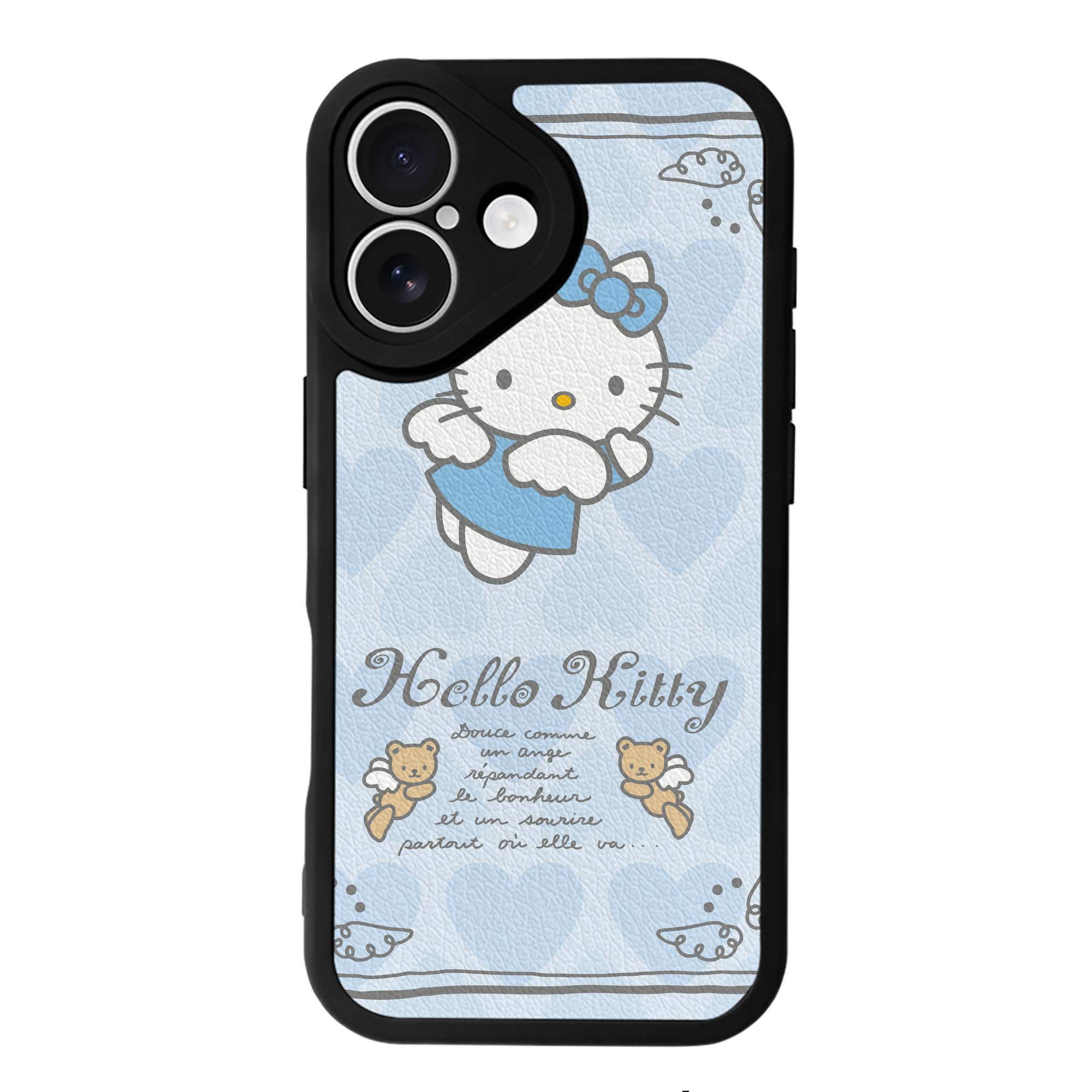 （画像用） Hello Kitty ハローキティ 【iPhone 16シリーズ対応】シリコンスマホケース（レザー調） 材質：シリコン